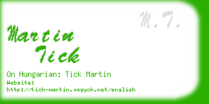 martin tick business card